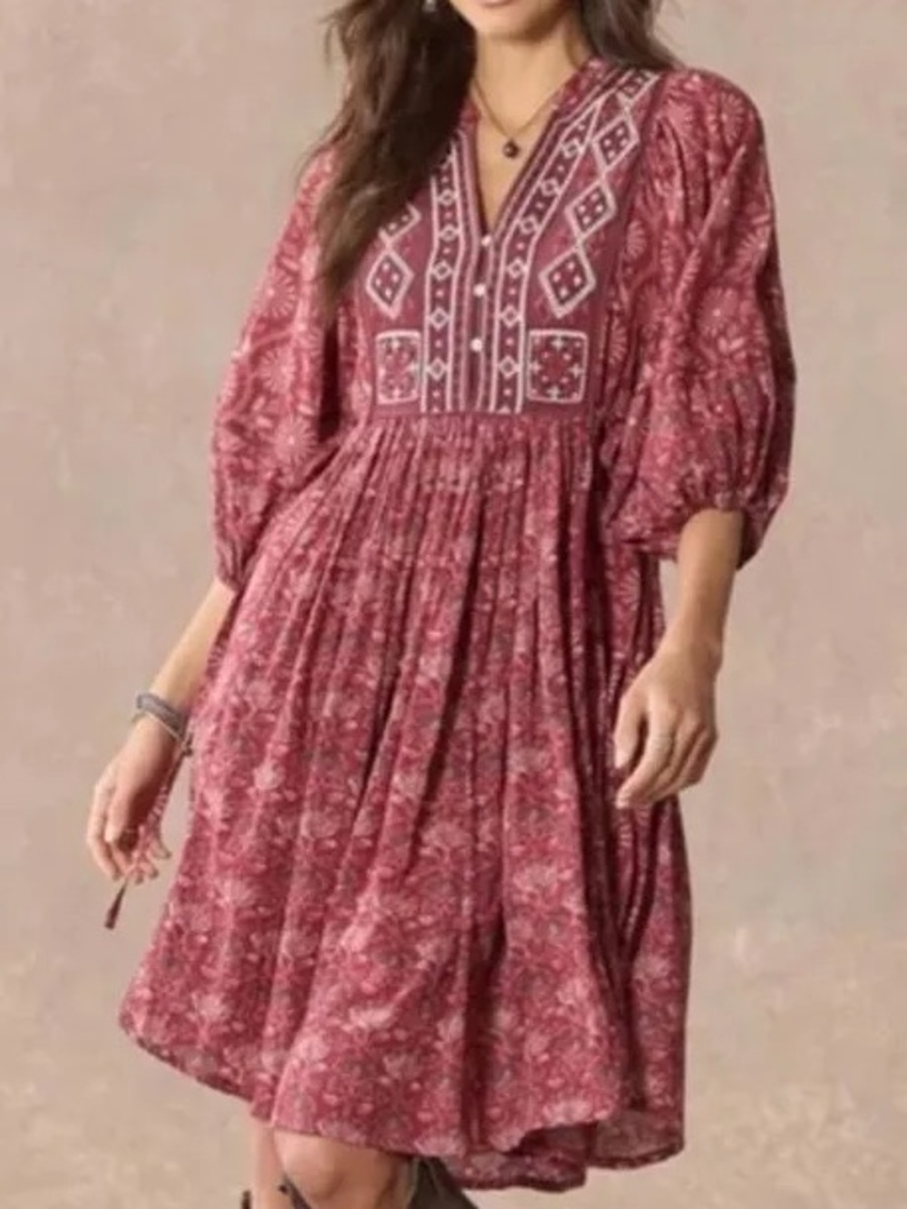 Sundance Sundance Lizet Embroidered Boho Dress size M - Picture 2 of 10